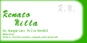 renato milla business card