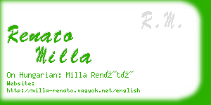 renato milla business card